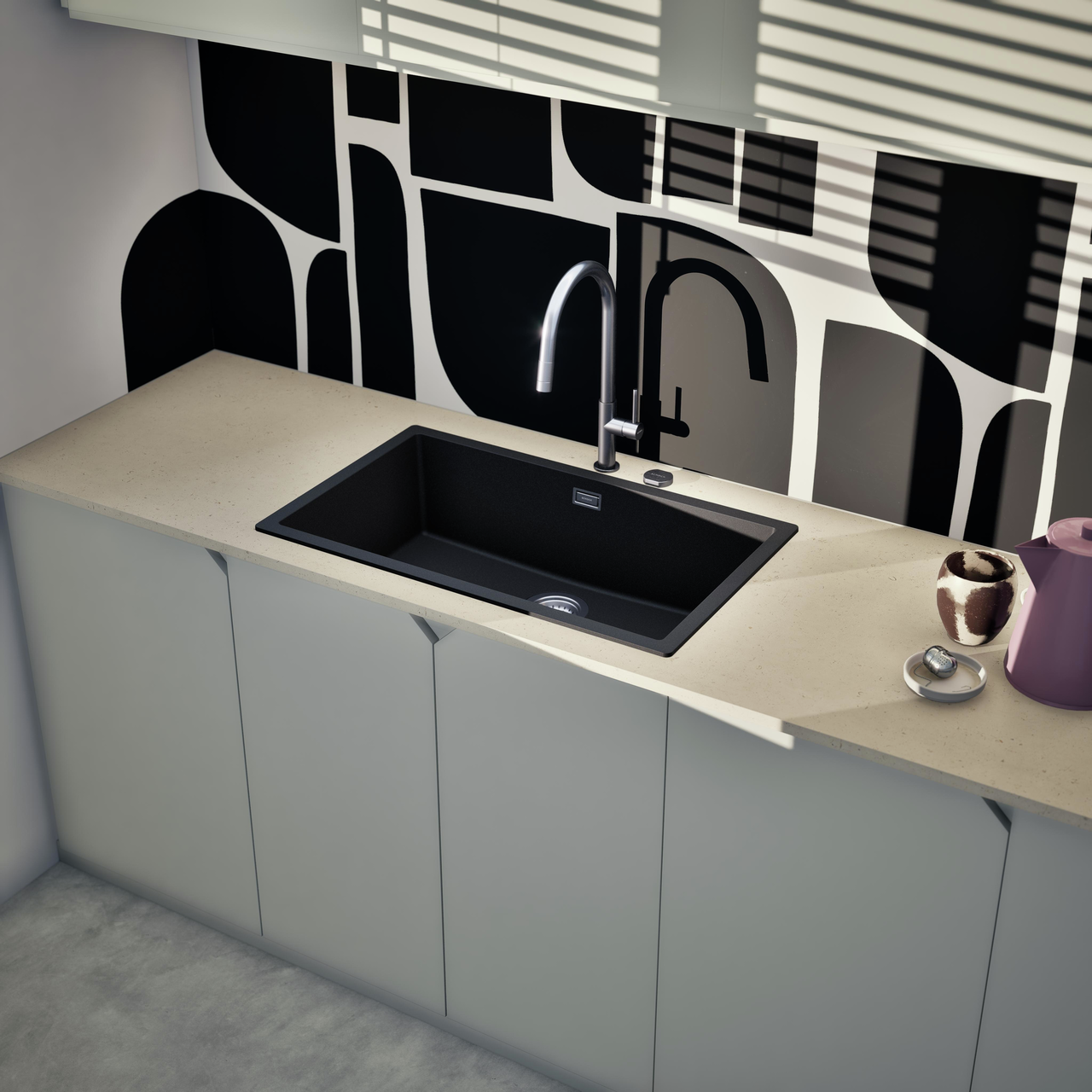 Dřez FORMHAUS D-100LS NERO